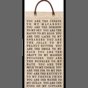 Adorable Canvas "You Are..." Love Wall Hanging